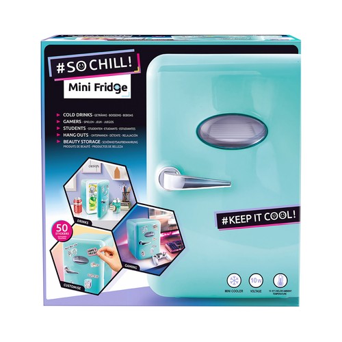 Mini Fridge, Mini Frigorífico Real de 30 cm, incluye pegatinas CANAL TOYS