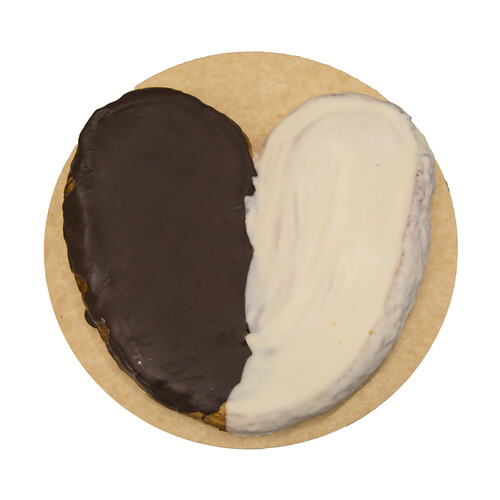 Palmera tierna XXL de chocolate blanco y negro, 380g.