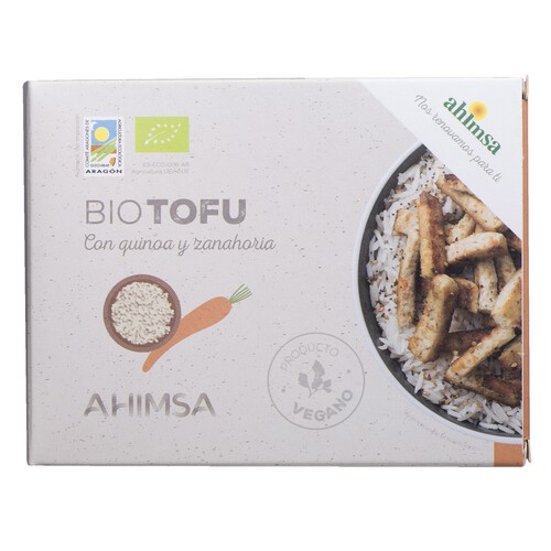 AHIMSA Tofú con quinoa y zanahorias ecológico 230 g.