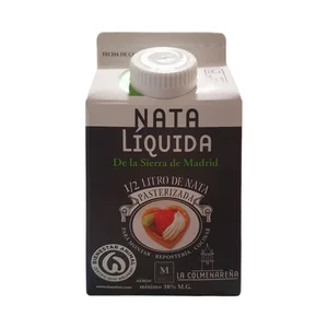 LA COLMENAREÑA Nata pasteurizada (38% materia grasa), para montar o cocinar 500 ml.