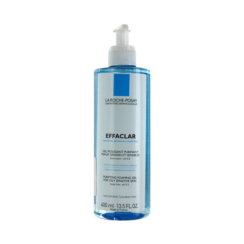 LA ROCHE POSAY Gel limpiador purificante sin jabón para pieles grasas y sensibles LA ROCHE POSAY Effaclar 400 ml.