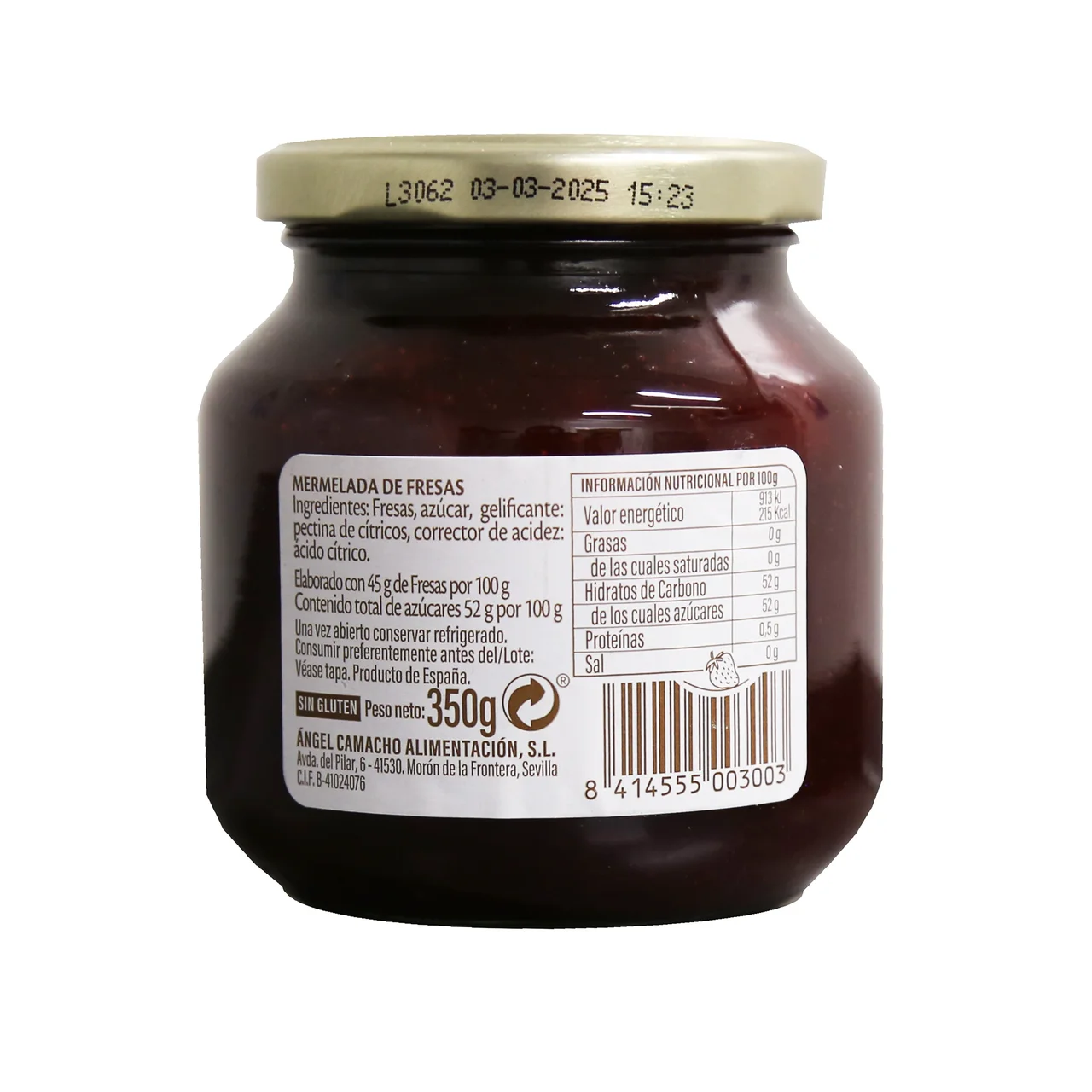 Mermelada de fresa 350 gr.