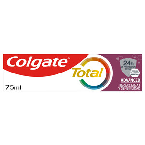 COLGATE Total advanced encías sanas Pasta de dientes que ayuda a prevenir la irritación y recesión de las encias 75 ml.