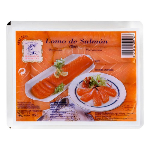 AHUMADOS DOMINGUEZ Lomo salmón ahumado 75 gr.