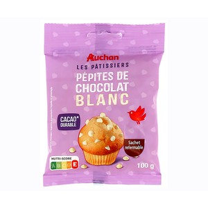 Producto Alcampo Pepitas de Chocolate Blanco 100 G.