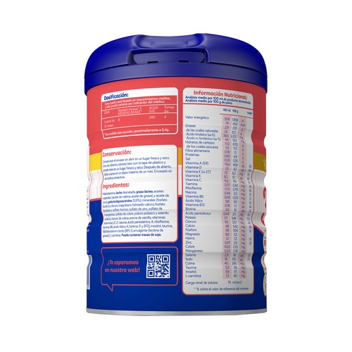 NUTRIBÉN Innova Preparado lácteo (3) de crecimiento a partir de 12 meses 800 g.