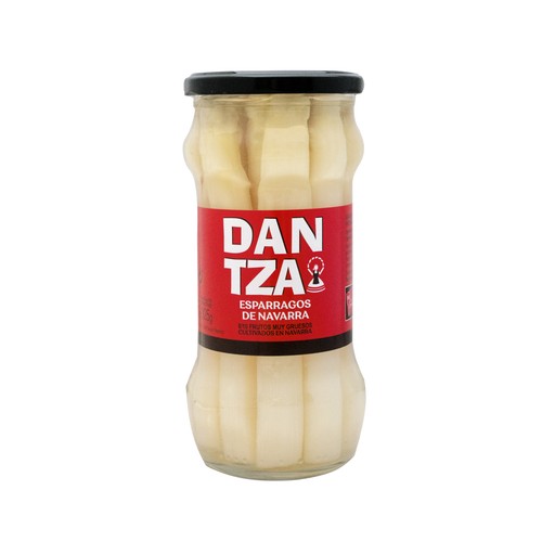 DANTZA Espárragos blancos de Navarra 8/10 piezas frasco de 325 g.