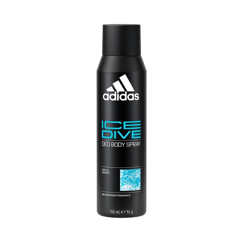 ADIDAS Desodorante en spray para hombre con protección anti-olor hasta 48 horas ADIDAS Ice dive 150 ml.