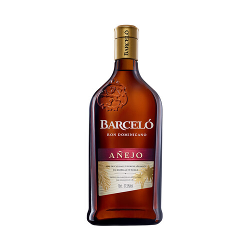 BARCELÓ Ron añejo dominicano de calidad superior, añejado en barricas de roble botella de 70 cl.