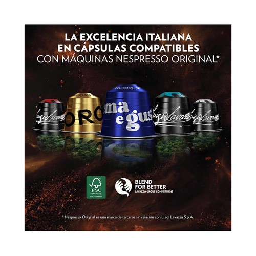 LAVAZZA Café Cápsulas aluminio Crema e Gusto 30 uds. Intensidad 12/13.