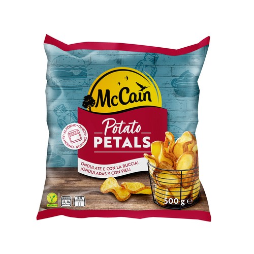 McCAIN Patatas onduladas y con piel, prefitas y ultracongeladas MCCAIN Petals 500 g.