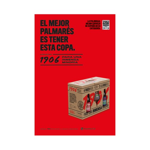 1906 Estuche de cervezas 6 uds. x 33 cl + + copa regalo