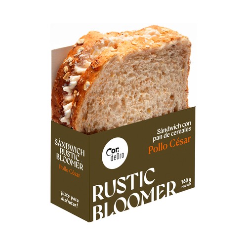 COR DEORO Blommer rustic Sándwich con pan de cereales y pollo con salsa César 160 g.