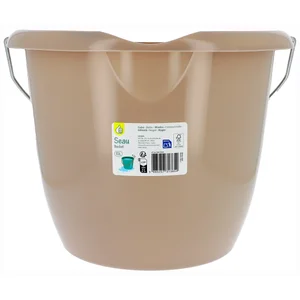 PRODUCTO ECONÓMICO ALCAMPO Cubo redondo de plástico con asa metálica y capacidad de 10 l.