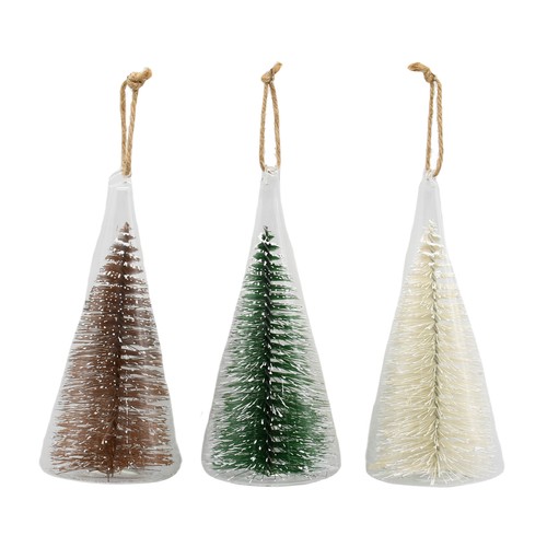 Colgante Transparente modelos surtidos decoración Árbol de Navidad CF, ACTUEL