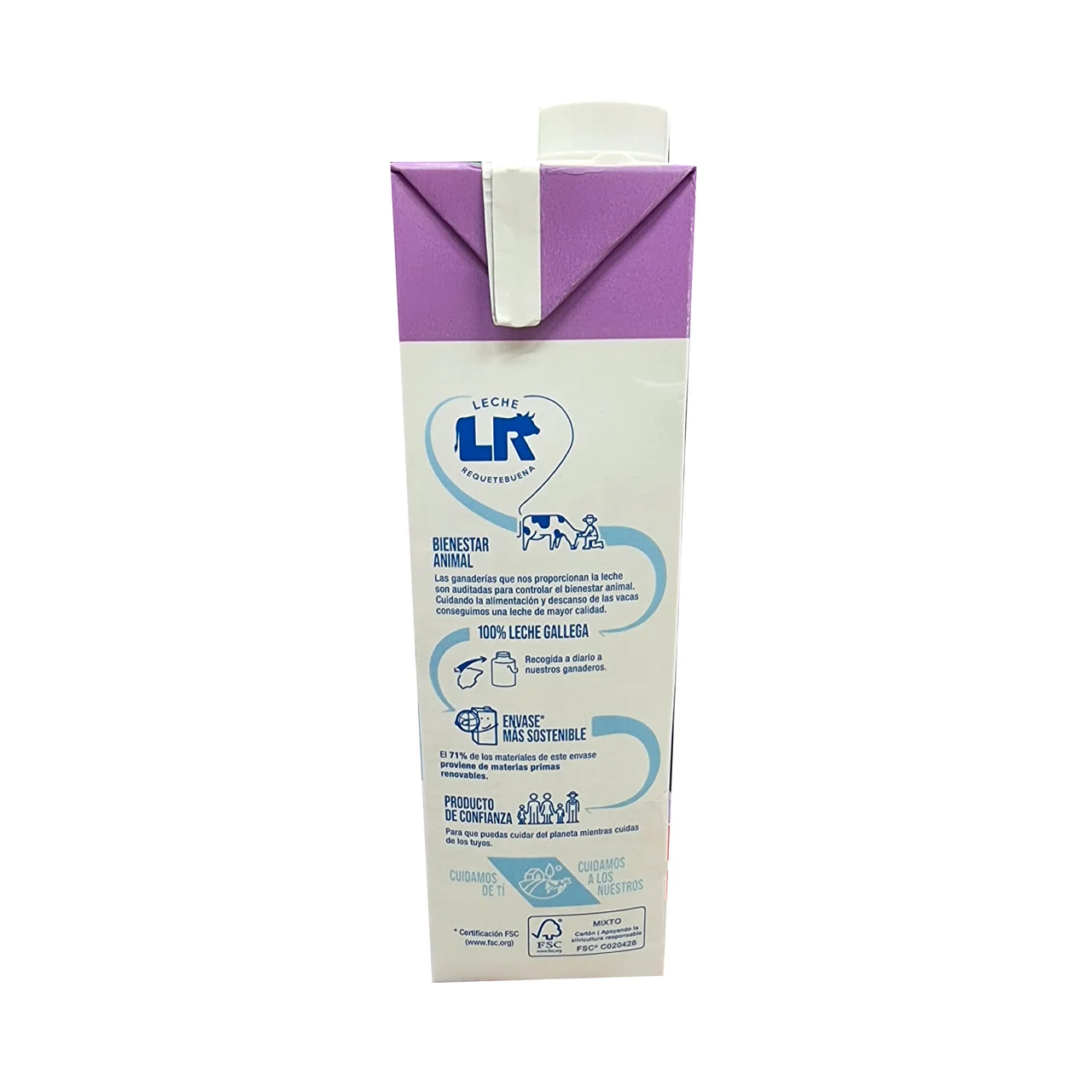 L.R. Leche semidesnatada de vaca, sin lactosa 1l.
