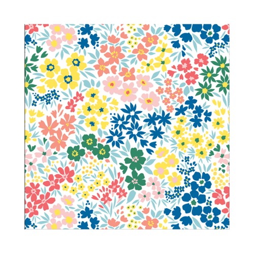 Servilletas 33x33cm 20unds, decoradas Flores. ACTUEL
