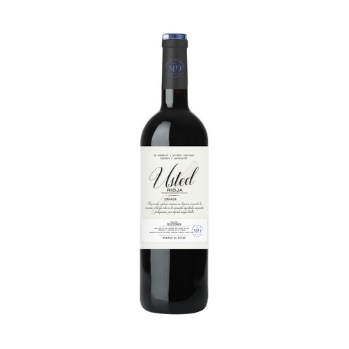USTED Vino tinto crianza con D.O. Ca. Rioja botella 75 cl.