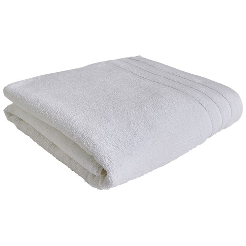Toalla de baño 100% algodón color blanco, densidad de 500g/m², ACTUEL.