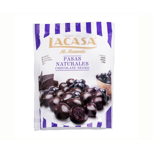 LACASA Pasas de chocolate negro lacasa doypack 115 g