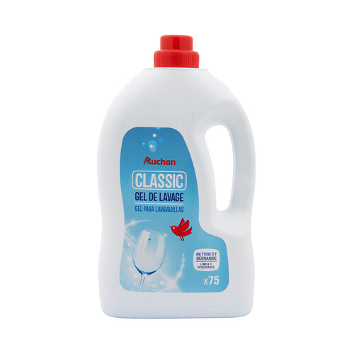 PRODUCTO ALCAMPO Detergente para lavavajillas en gel 75 lavados, 1.5 l.