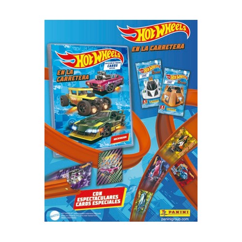 Hot Wheels Megapack - Álbum de 4 sobres y 6 cartas de edición limitada, PANINI.