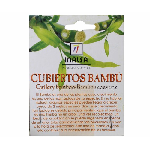Pinzas de cocina fabricadas en madera de bambú INALSA.