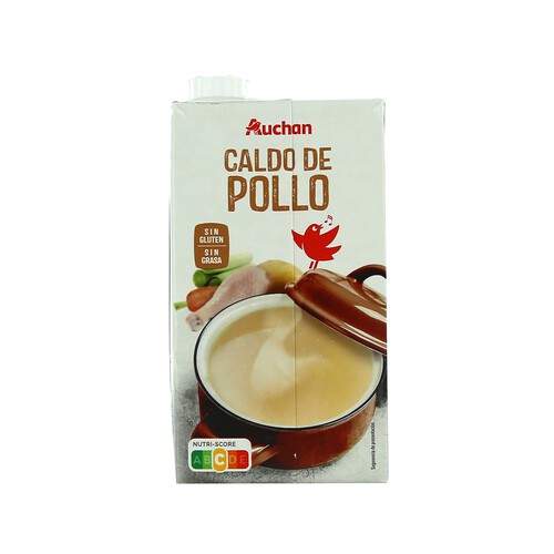 PRODUCTO ALCAMPO Caldo de pollo sin gluten ni grasa brick de 1 l.