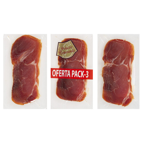 Jamón serrano curado cortado en lonchas SELECTOS PEÑARANDA 3 x 100 g.