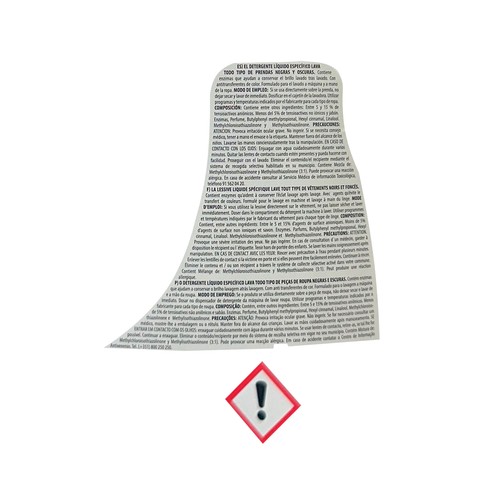 EKOSAN Detergente líquido ropa negra 40 DS