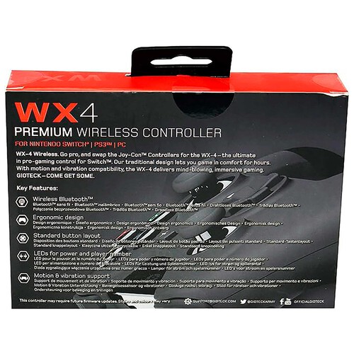 Mando inalámbrico color negro para Nintendo Swtich GIOTECK WX-4.