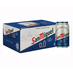 SAN MIGUEL Cerveza sin alcohol 0.0% pack de 12 uds x 33 cl.