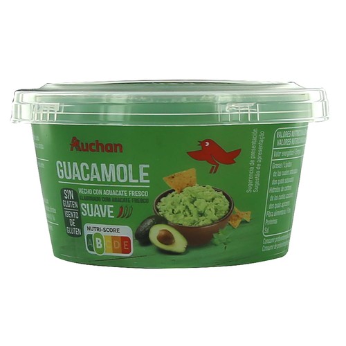 PRODUCTO ALCAMPO Guacamole suave elaborado con aguacates frescos 200 g.
