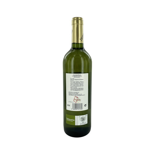 CERRO DE LOS PASTORES  Vino blanco con D.O. Valdepeñas CERRO DE LOS PASTORES botella de 75 cl.