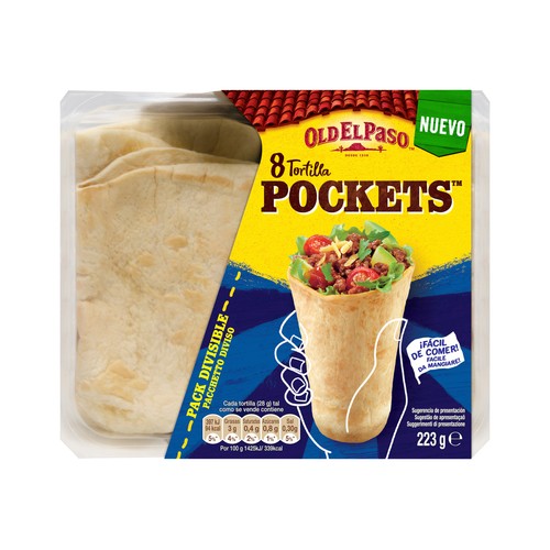 OLD EL PASO Tortillas Pocket Mejicanas 8 uds. 223 g.