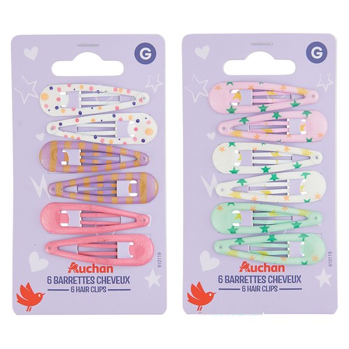 PRODUCTO ALCAMPO Pinzas para cabello con diseño infantil 6 uds.