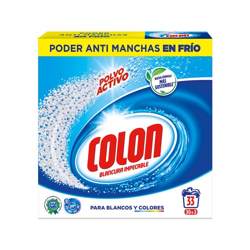 COLON Detergente azul en polvo 33 + 3 DS 1,65 kg.