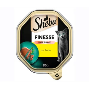 SHEBA Alimento de gato húmedo en tarrina sabor pollo finesse 85 gr.