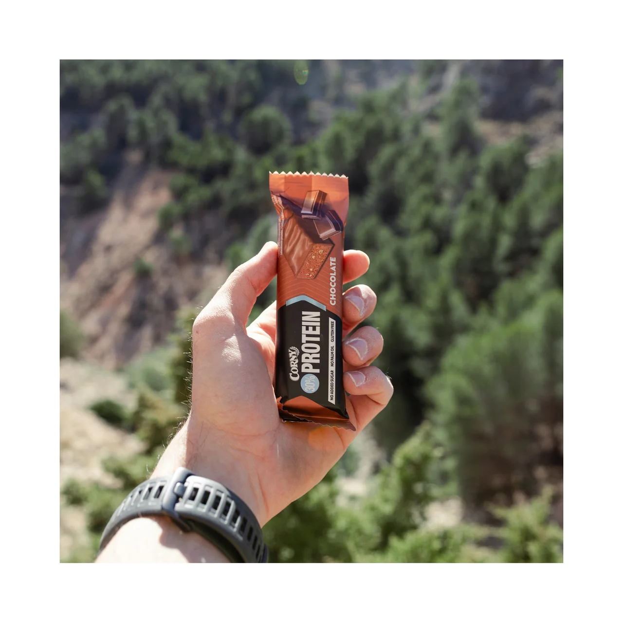 Protein Barrita de proteínas con chocolate con leche, sin azúcares añadidos 50 g.