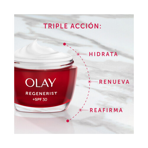 OLAY Regenerist Crema de día triple acción (hidrata, reafirma y renueva), con FPS 30 50 ml.