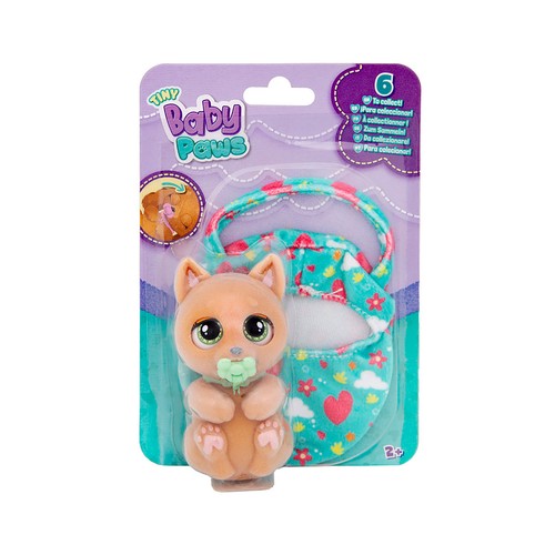 Bolso con mascota de peluche con funciones baby paws , surtido de diseños, IMC TOYS.