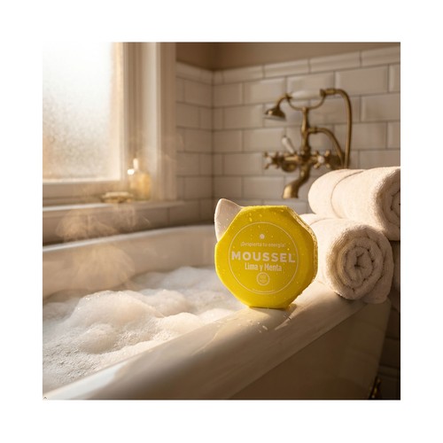 MOUSSEL Gel revitalizante para baño o ducha con aroma a lima y menta 650 ml.