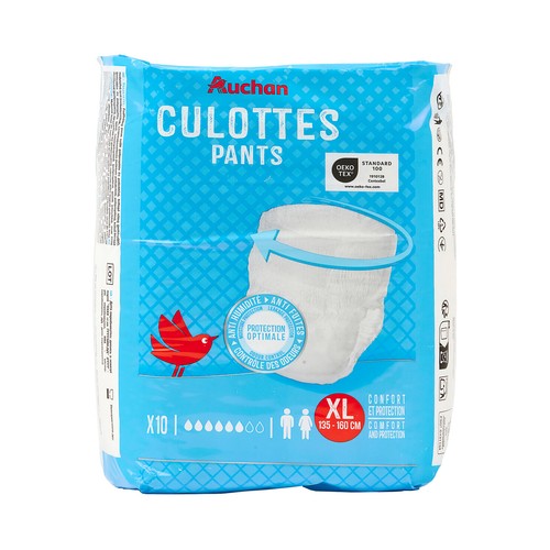 PRODUCTO ALCAMPO Pants (bragas) de incontiencia ultra absorbente talla XL (135 - 160 cm) 10 uds.