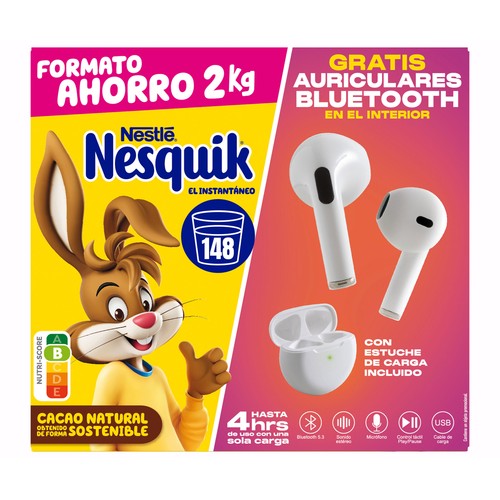NESQUIK de NESTLÉ Cacao en polvo 2 kg.