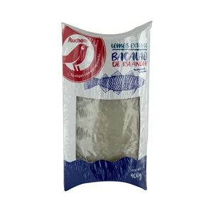 AUCHAN Bacalao salado en lomos de Islandia 400 g. Producto Alcampo