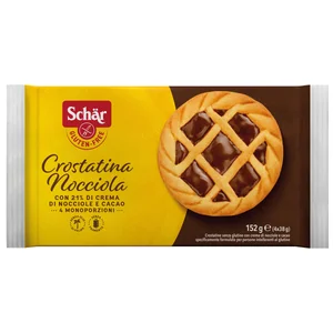 SCHAR Galleta tartaleta con crema de avellanas, sin gluten 4 x 38 g.