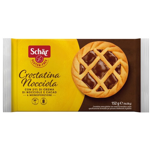 SCHAR Galleta tartaleta con crema de avellanas, sin gluten 4 x 38 g.