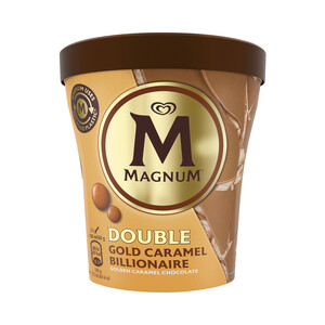 MAGNUM Tarrina de helado sabor a galleta con nueces de Pecán y caramelo con un toque de canela MAGNUM Double 440 ml.