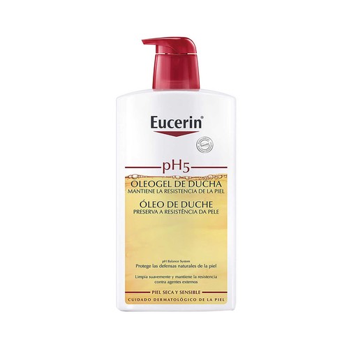 Oleogel de ducha para piel seca y sensible EUCERIN pH5 1 l.