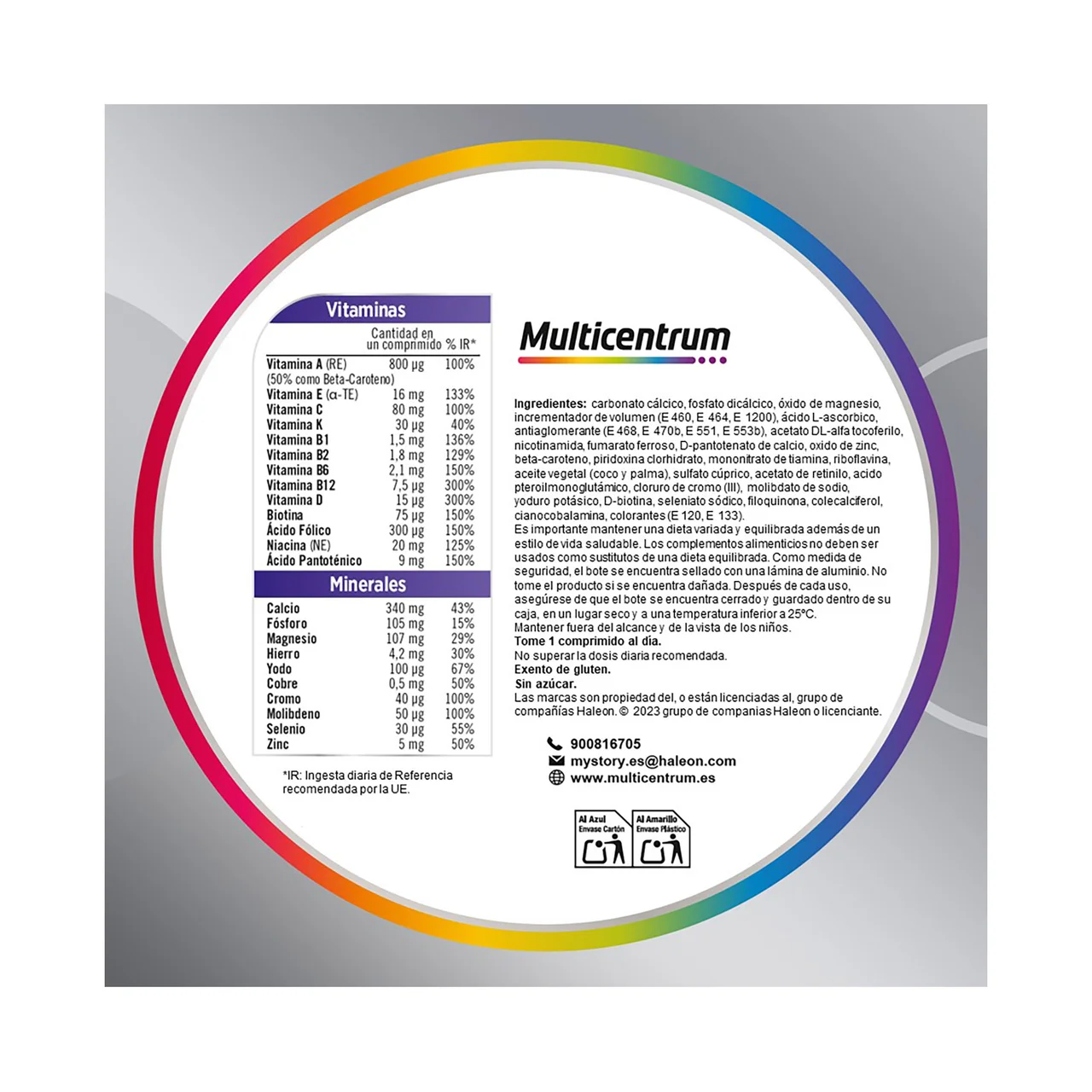 Mujer 50 + Complemento nutricional específico para mujeres de más de 50 años 90 comprimidos.